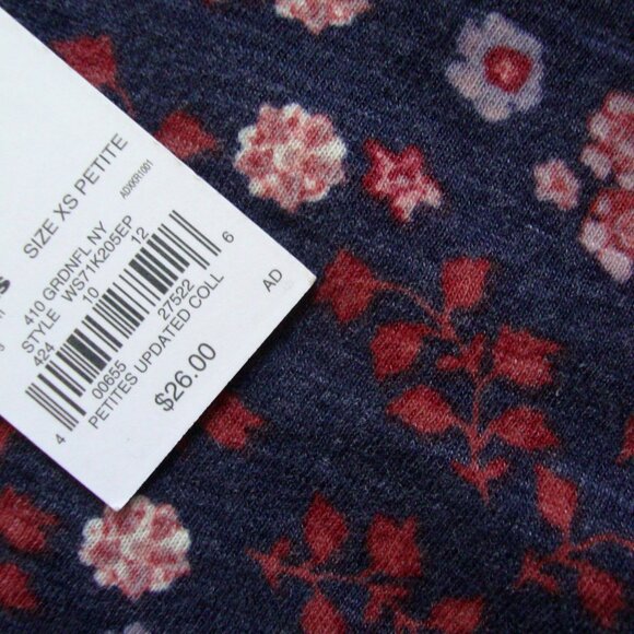 Sonoma Blue Grey Floral Tee - Picture 4 of 4